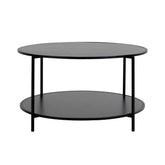 Masuta de cafea neagra din otel si PAL melaminat Ø80x45 cm Vita House Nodic